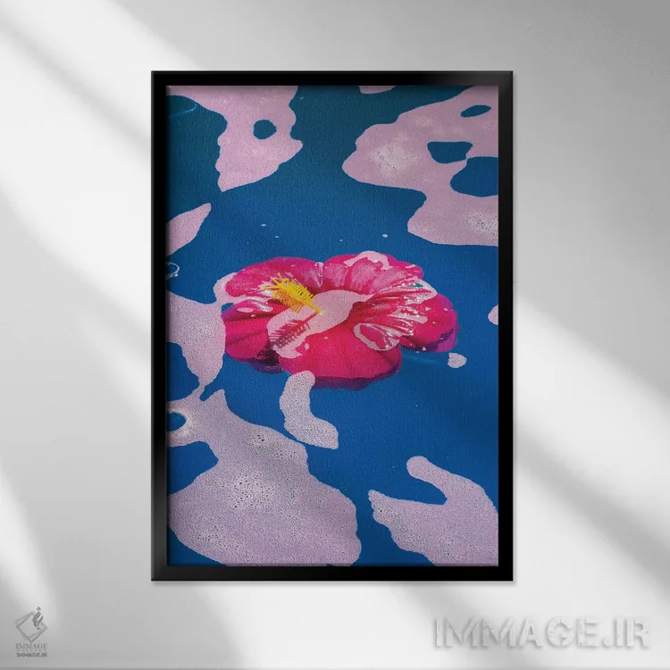 تابلو دکوراتیو رودخانه تنبل اثر نیتن هد - نمای قابدار مشکی