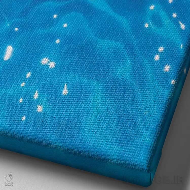 تابلو دکوراتیو کنار استخر اثر نیتن هد - نمای نزدیک بافت بوم