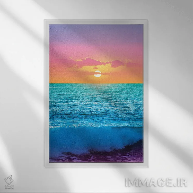 تابلو دکوراتیو خالص ترین شکل اثر نیتن هد - نمای قابدار سفید