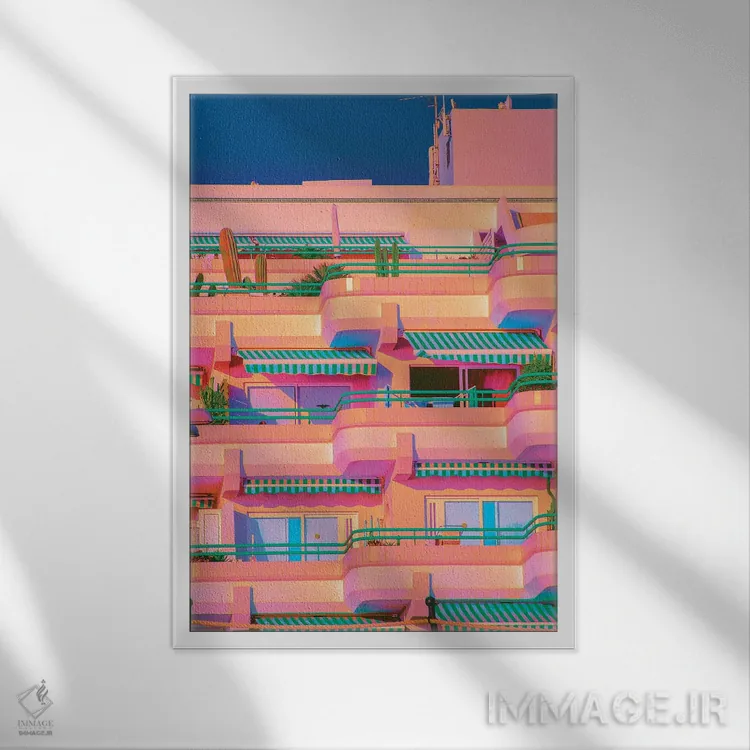 تابلو دکوراتیو قصر هلو اثر نیتن هد - نمای قابدار سفید