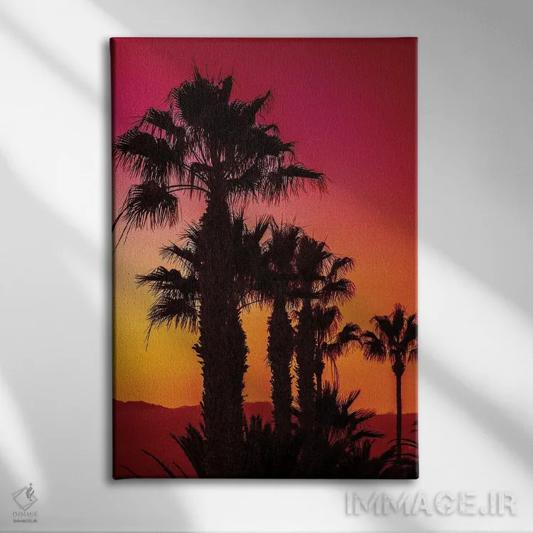 تابلو دکوراتیو شن های یاقوتی اثر نیتن هد - نمای روبهرو روی دیوار