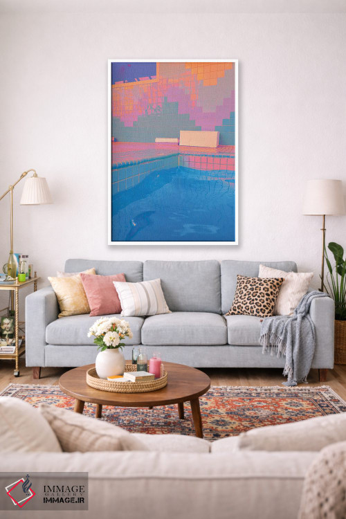 تابلو دکوراتیو پاستل های ذوب شده اثر نیتن هد - D1W