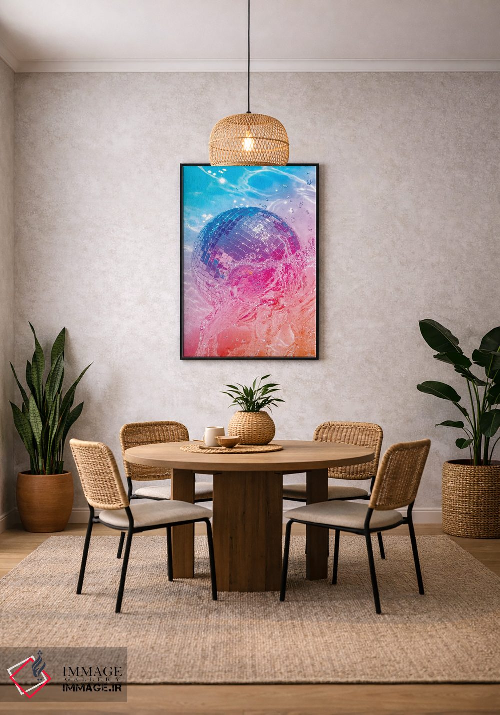 تابلو دکوراتیو درخشش دیسک اثر نیتن هد - D5B