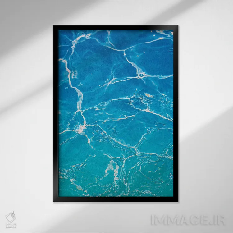 تابلو دکوراتیو رویای یاقوت کبود اثر نیتن هد - نمای قابدار مشکی