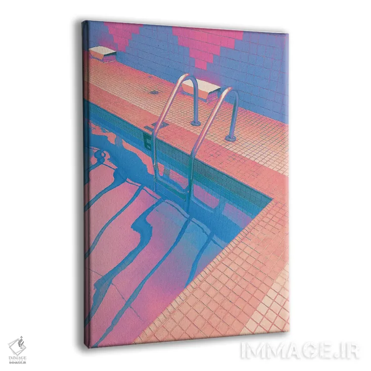 تابلو دکوراتیو چشمه آب گرم هنگام غروب اثر نیتن هد - نمای پرسپکتیو محصول