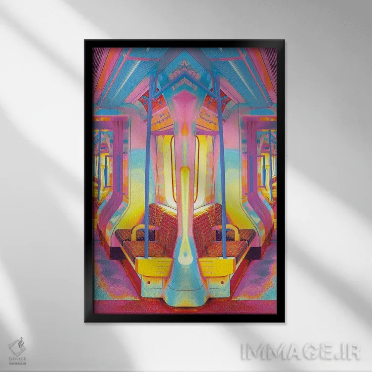 تابلو دکوراتیو مقصد مشترک اثر نیتن هد - نمای قابدار مشکی