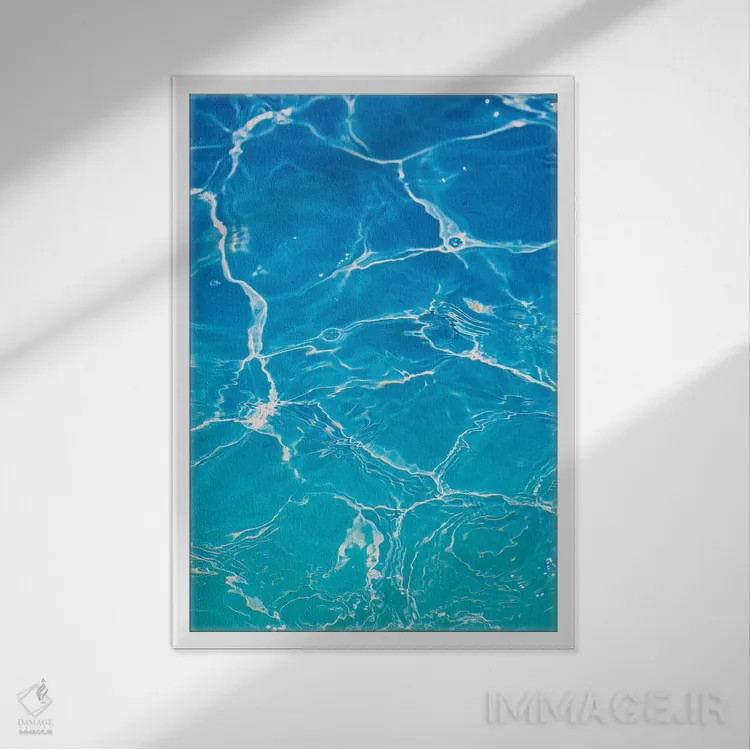 تابلو دکوراتیو رویای یاقوت کبود اثر نیتن هد - نمای قابدار سفید