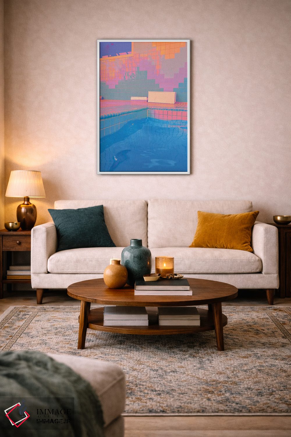 تابلو دکوراتیو پاستل های ذوب شده اثر نیتن هد - D3W