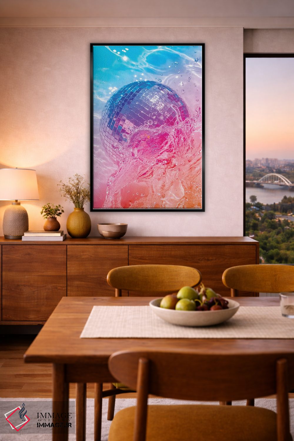 تابلو دکوراتیو درخشش دیسک اثر نیتن هد - D6B