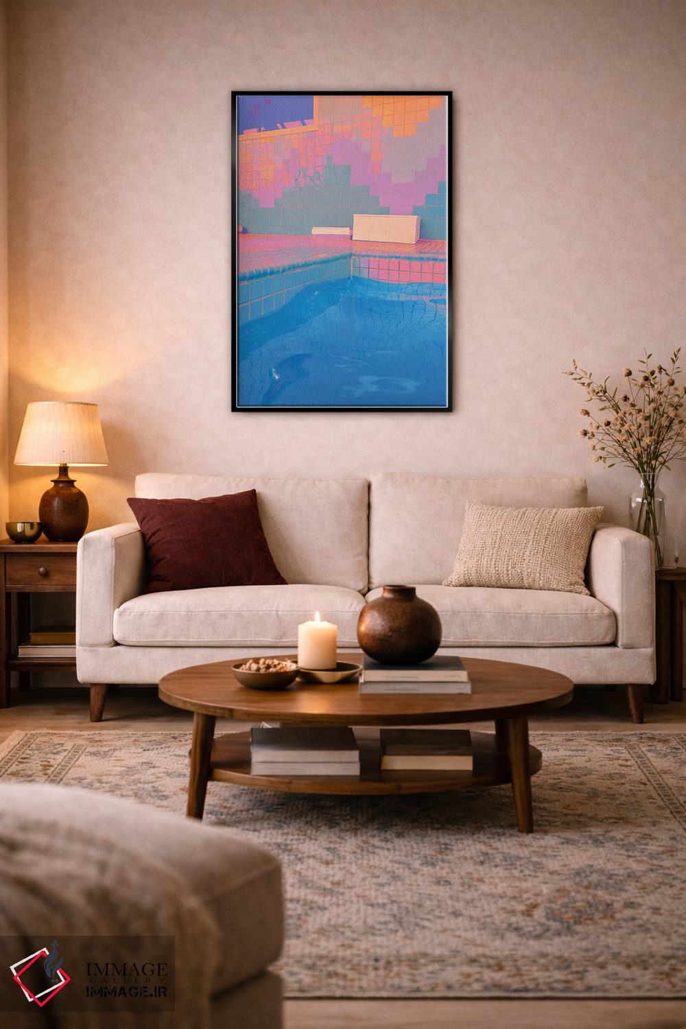 تابلو دکوراتیو پاستل های ذوب شده اثر نیتن هد - D5B