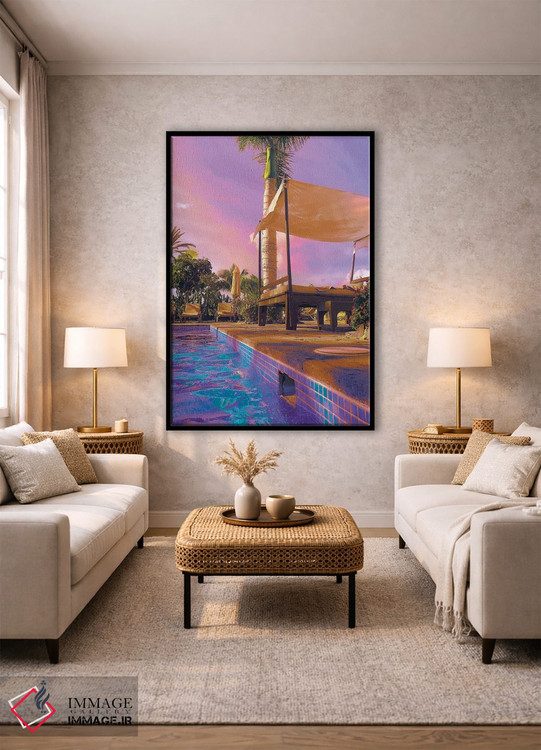 تابلو دکوراتیو لذت کنار استخر اثر نیتن هد - D1B