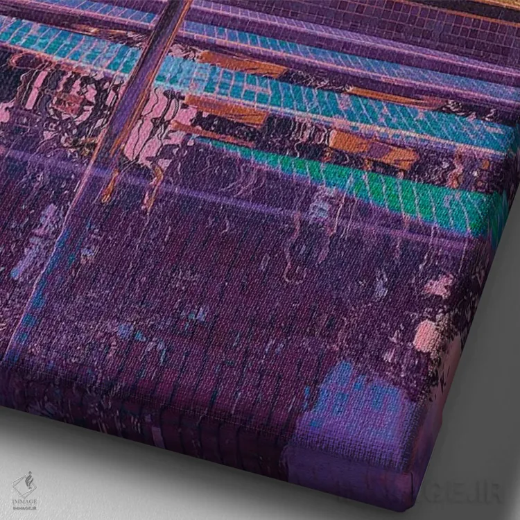 تابلو دکوراتیو زمان تامل اثر نیتن هد - نمای نزدیک بافت بوم