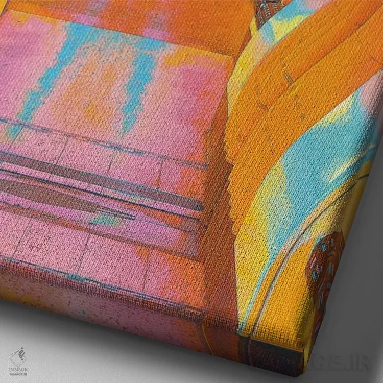 تابلو دکوراتیو به سوی آینده اثر نیتن هد - نمای نزدیک بافت بوم