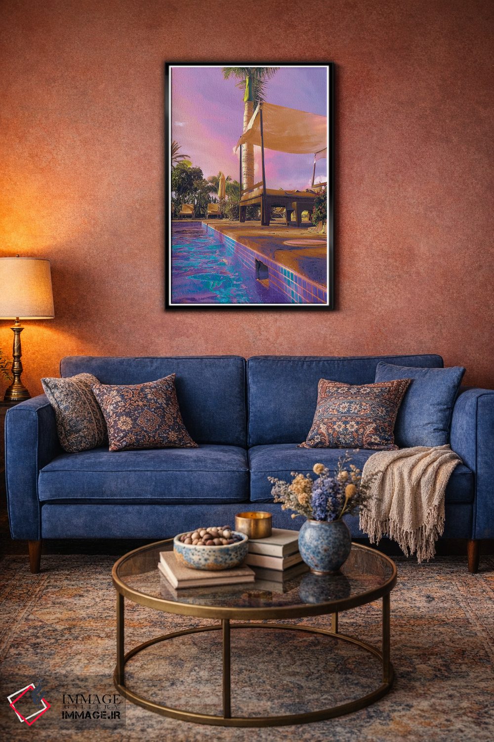 تابلو دکوراتیو لذت کنار استخر اثر نیتن هد - D4B