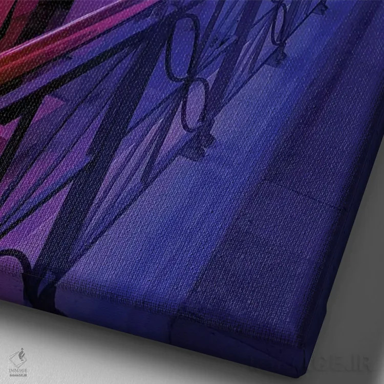 تابلو دکوراتیو ساعات غروب اثر نیتن هد - نمای نزدیک بافت بوم