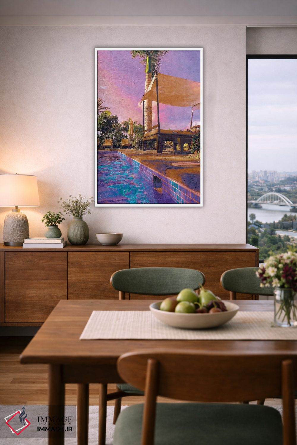 تابلو دکوراتیو لذت کنار استخر اثر نیتن هد - D5W