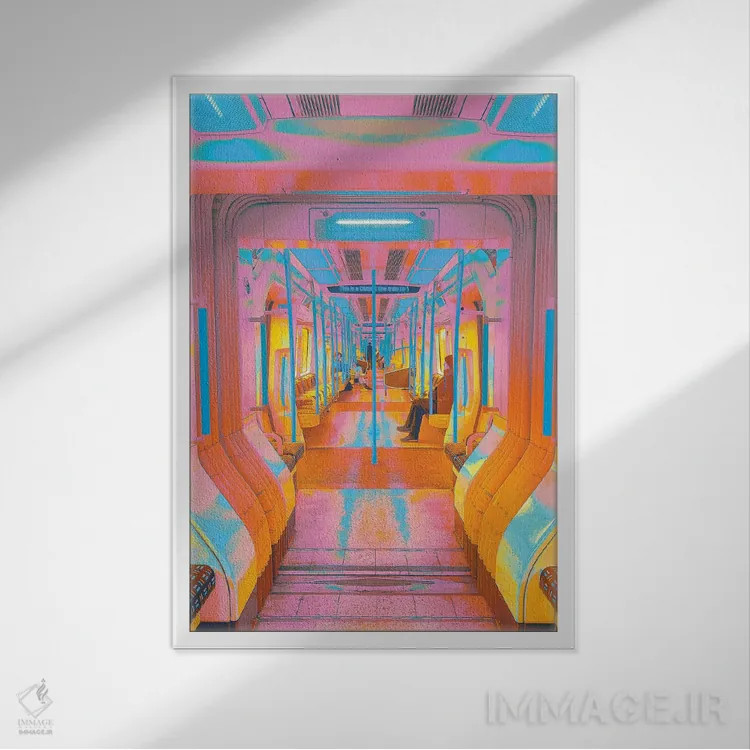 تابلو دکوراتیو به سوی آینده اثر نیتن هد - نمای قابدار سفید