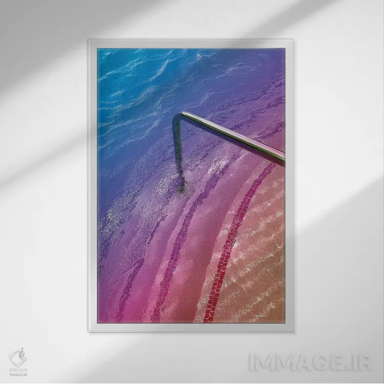 تابلو دکوراتیو آرامش بخش اثر نیتن هد - نمای قابدار سفید