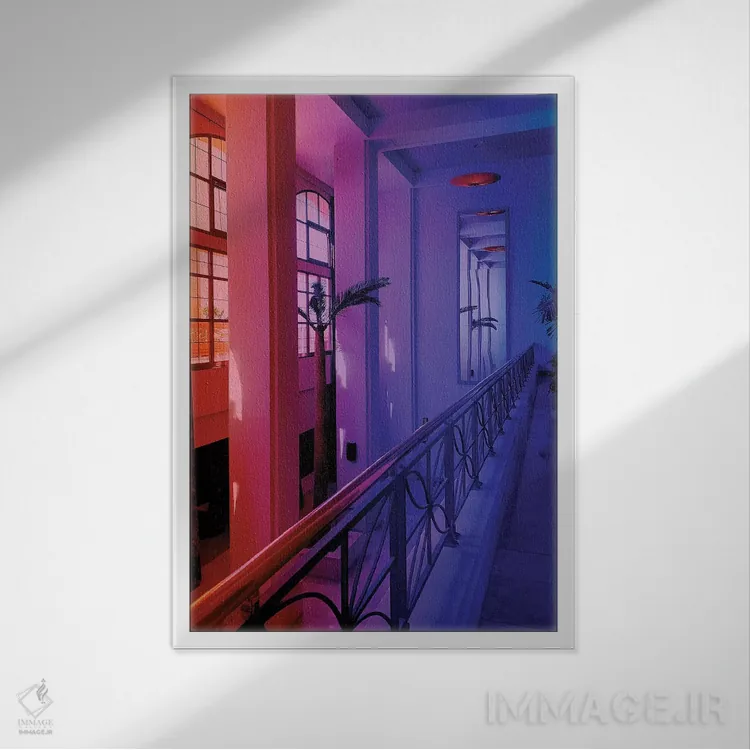 تابلو دکوراتیو ساعات غروب اثر نیتن هد - نمای قابدار سفید