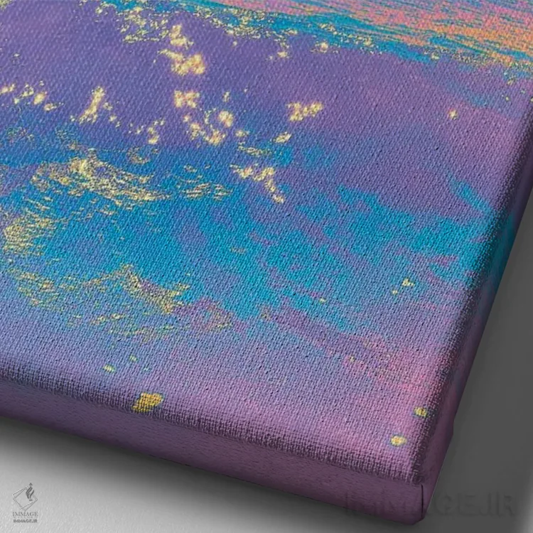 تابلو دکوراتیو آلوها اثر نیتن هد - نمای نزدیک بافت بوم