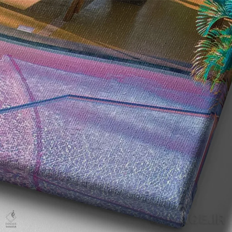 تابلو دکوراتیو بهشت مجازی اثر نیتن هد - نمای نزدیک بافت بوم