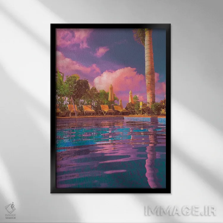 تابلو دکوراتیو آرام گرفتن اثر نیتن هد - نمای قابدار مشکی