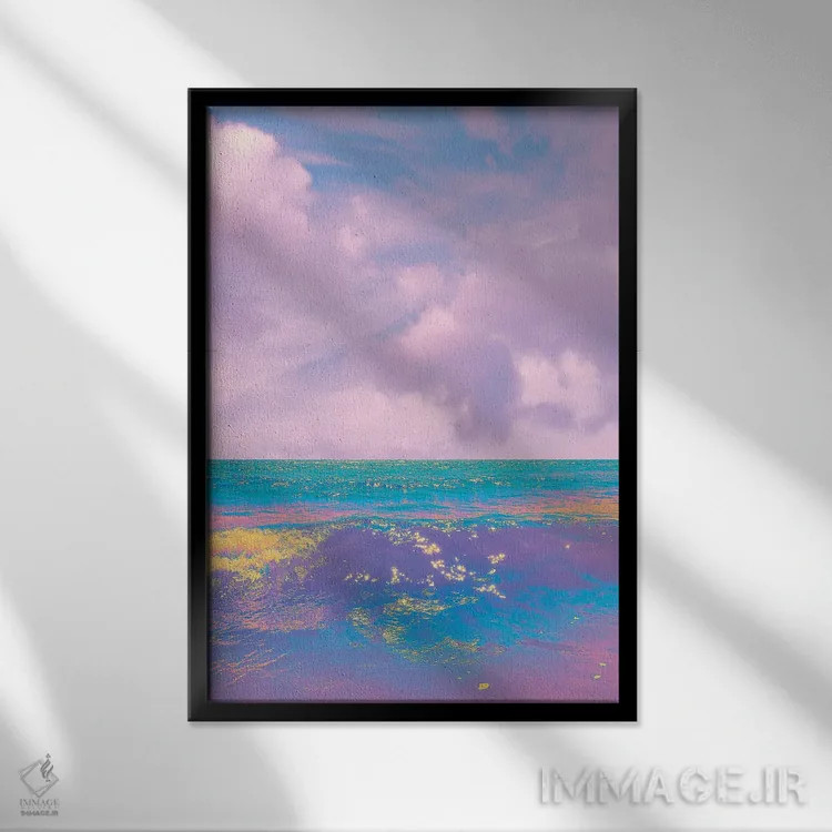 تابلو دکوراتیو آلوها اثر نیتن هد - نمای قابدار مشکی