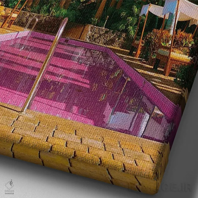 تابلو دکوراتیو بهشت پربار اثر نیتن هد - نمای نزدیک بافت بوم