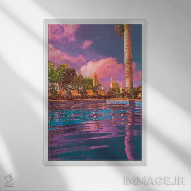 تابلو دکوراتیو آرام گرفتن اثر نیتن هد - نمای قابدار سفید