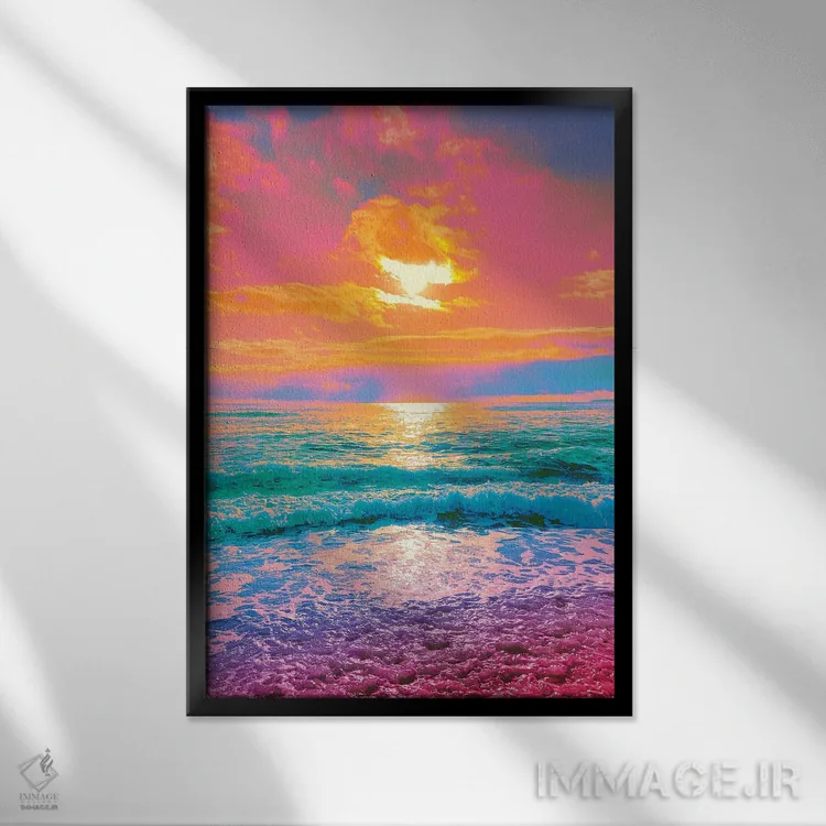 تابلو دکوراتیو زیبایی فاجعه بار اثر نیتن هد - نمای قابدار مشکی