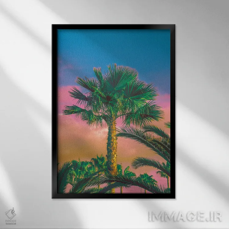 تابلو دکوراتیو روزهای گرم تر در راه اند اثر نیتن هد - نمای قابدار مشکی