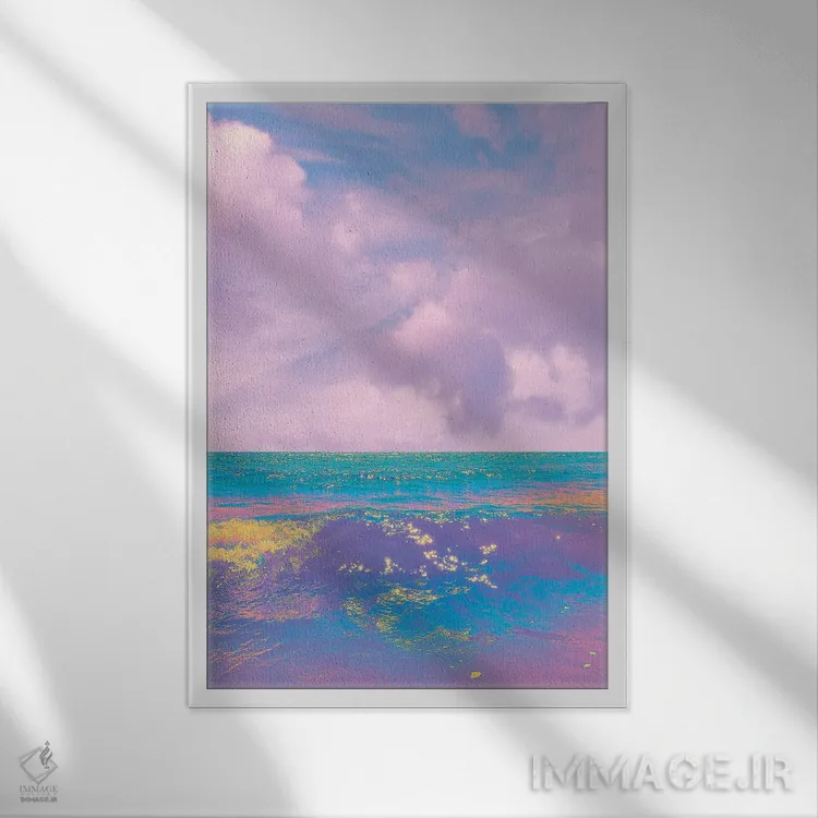 تابلو دکوراتیو آلوها اثر نیتن هد - نمای قابدار سفید