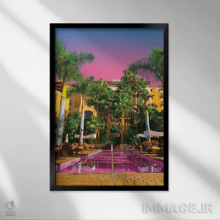 تابلو دکوراتیو بهشت پربار اثر نیتن هد - نمای قابدار مشکی