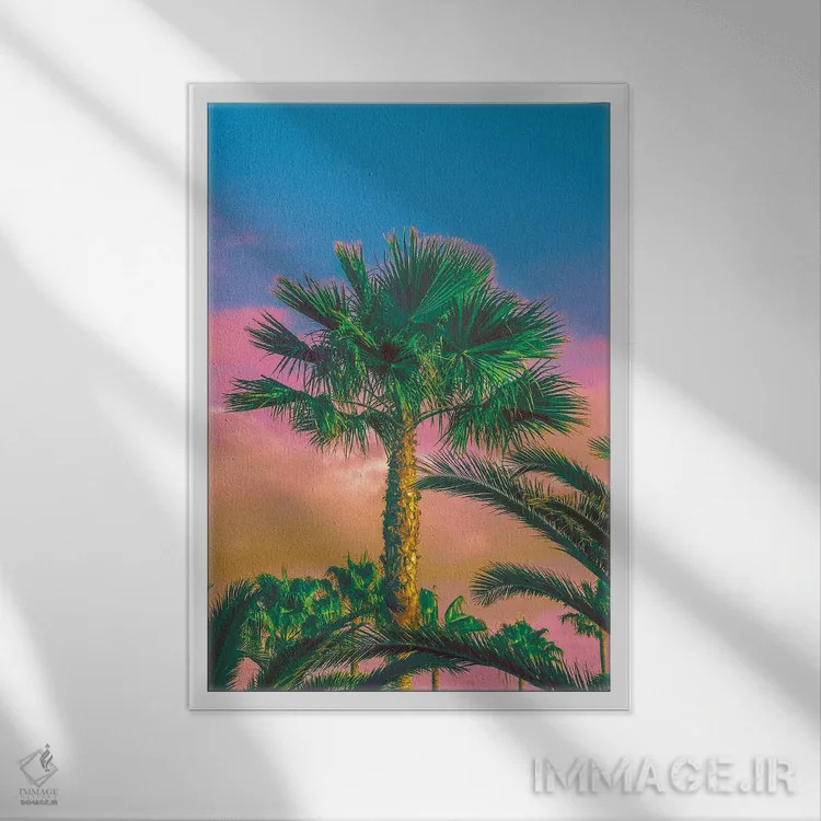 تابلو دکوراتیو روزهای گرم تر در راه اند اثر نیتن هد - نمای قابدار سفید