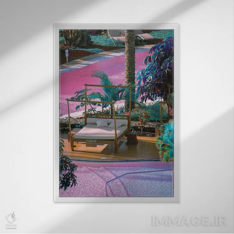 تابلو دکوراتیو بهشت مجازی اثر نیتن هد - نمای قابدار سفید