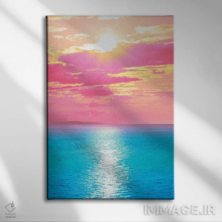 تابلو دکوراتیو ساحل شکوفه گیلاس اثر نیتن هد - نمای روبهرو روی دیوار