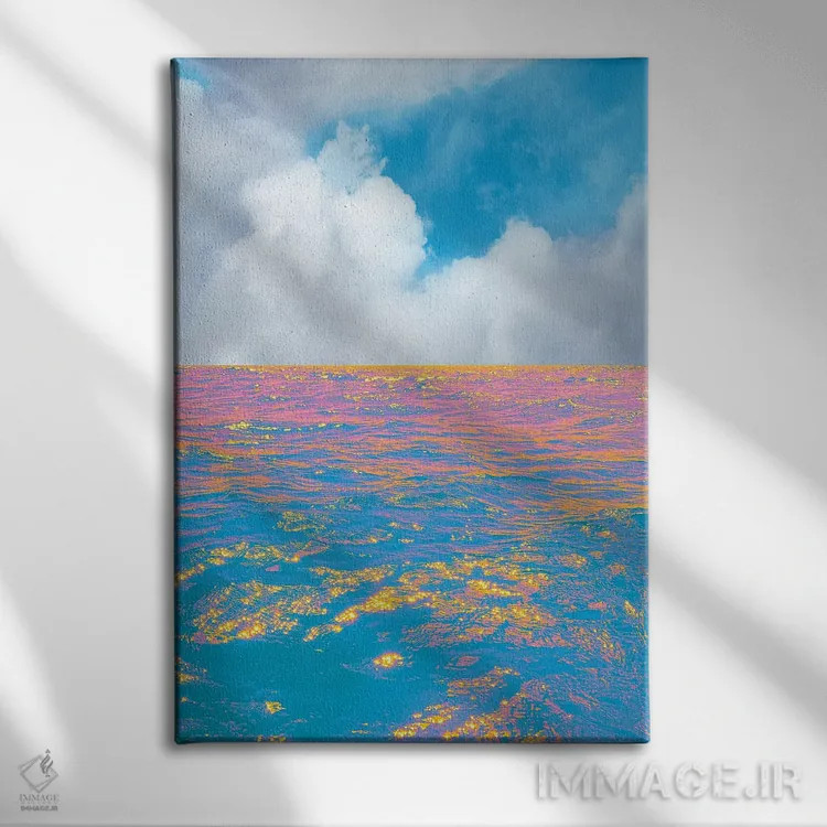 تابلو دکوراتیو بافت مه اثر نیتن هد - نمای روبهرو روی دیوار