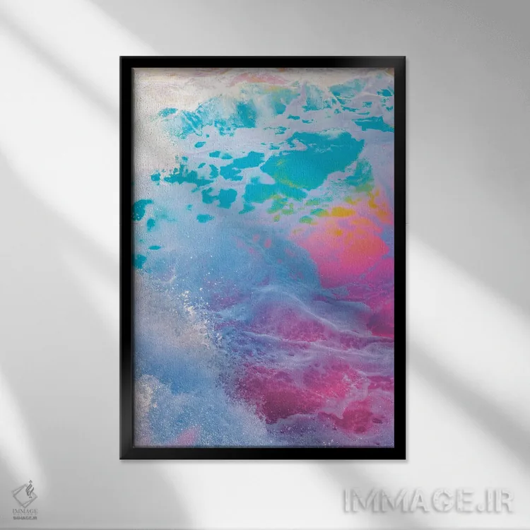 تابلو دکوراتیو گرداب بزرگ اثر نیتن هد - نمای قابدار مشکی