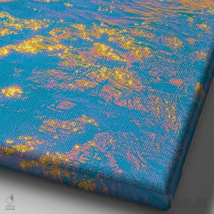 تابلو دکوراتیو بافت مه اثر نیتن هد - نمای نزدیک بافت بوم