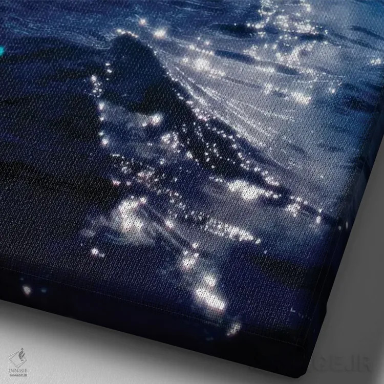 تابلو دکوراتیو مرا کنار ماه ملاقات کن اثر نیتن هد - نمای نزدیک بافت بوم