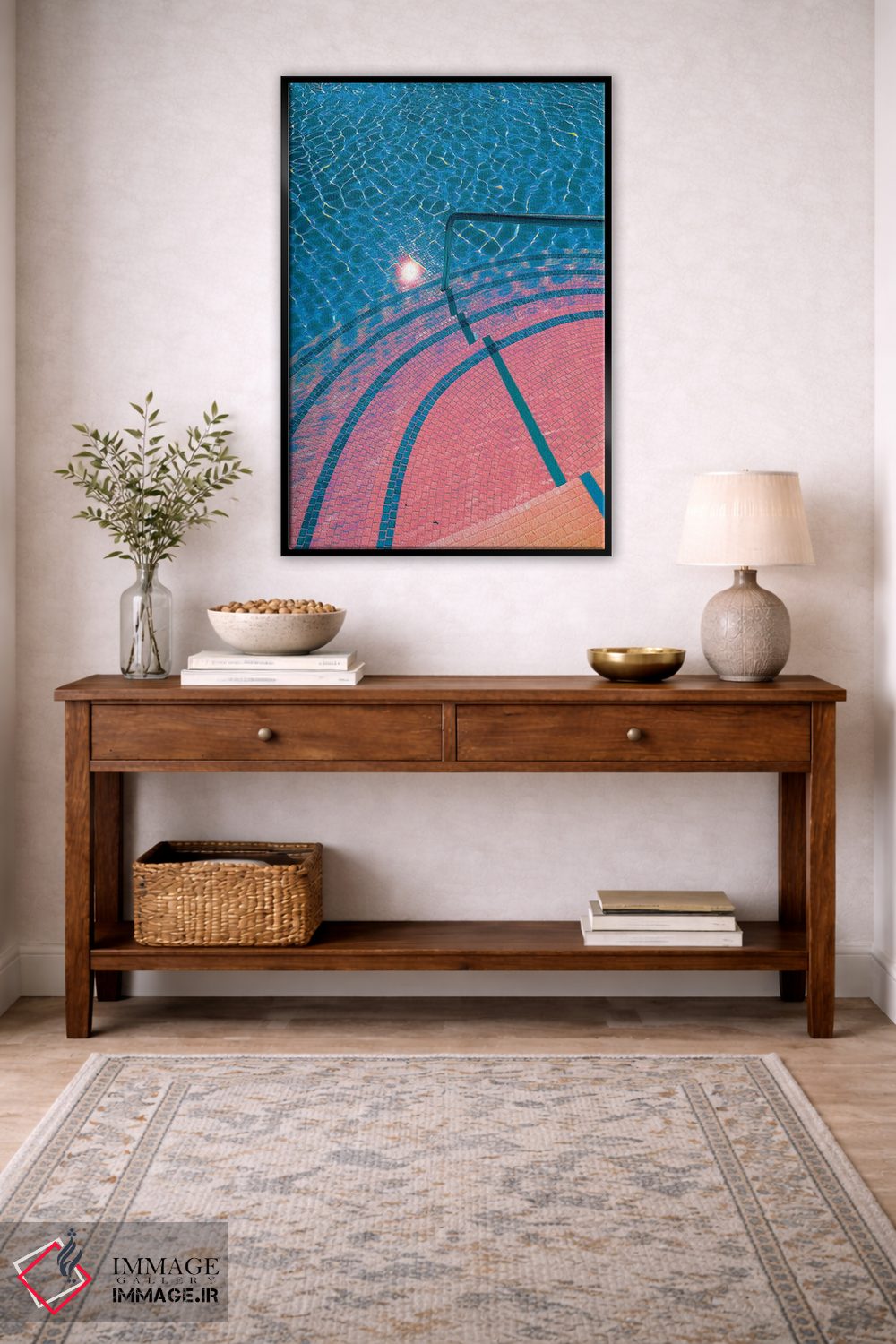 تابلو دکوراتیو مراقب گام های آبی خود باشید اثر نیتن هد - D5B