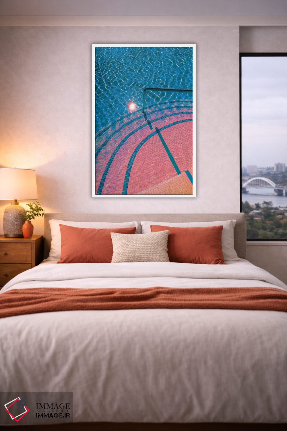 تابلو دکوراتیو مراقب گام های آبی خود باشید اثر نیتن هد - D4W