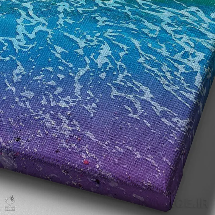 تابلو دکوراتیو غروب مارمالادی اثر نیتن هد - نمای نزدیک بافت بوم