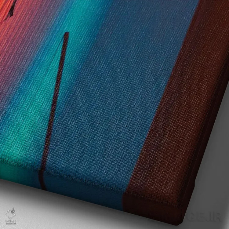 تابلو دکوراتیو نوآر اثر نیتن هد - نمای نزدیک بافت بوم