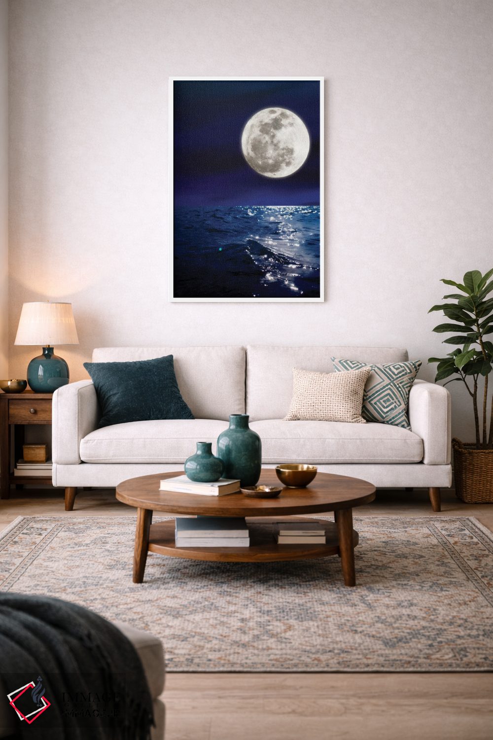 تابلو دکوراتیو مرا کنار ماه ملاقات کن اثر نیتن هد - D3W
