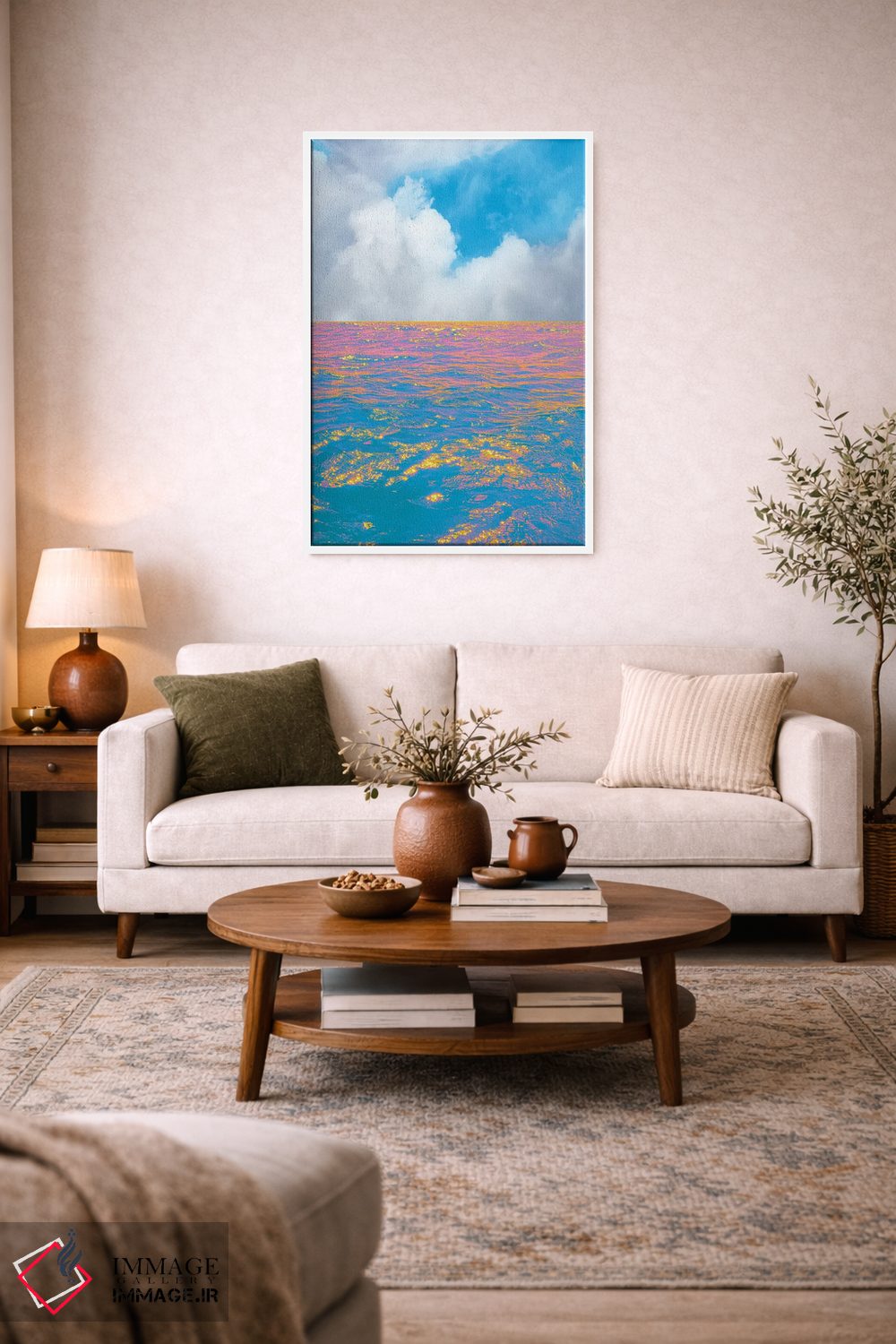 تابلو دکوراتیو بافت مه اثر نیتن هد - D2W