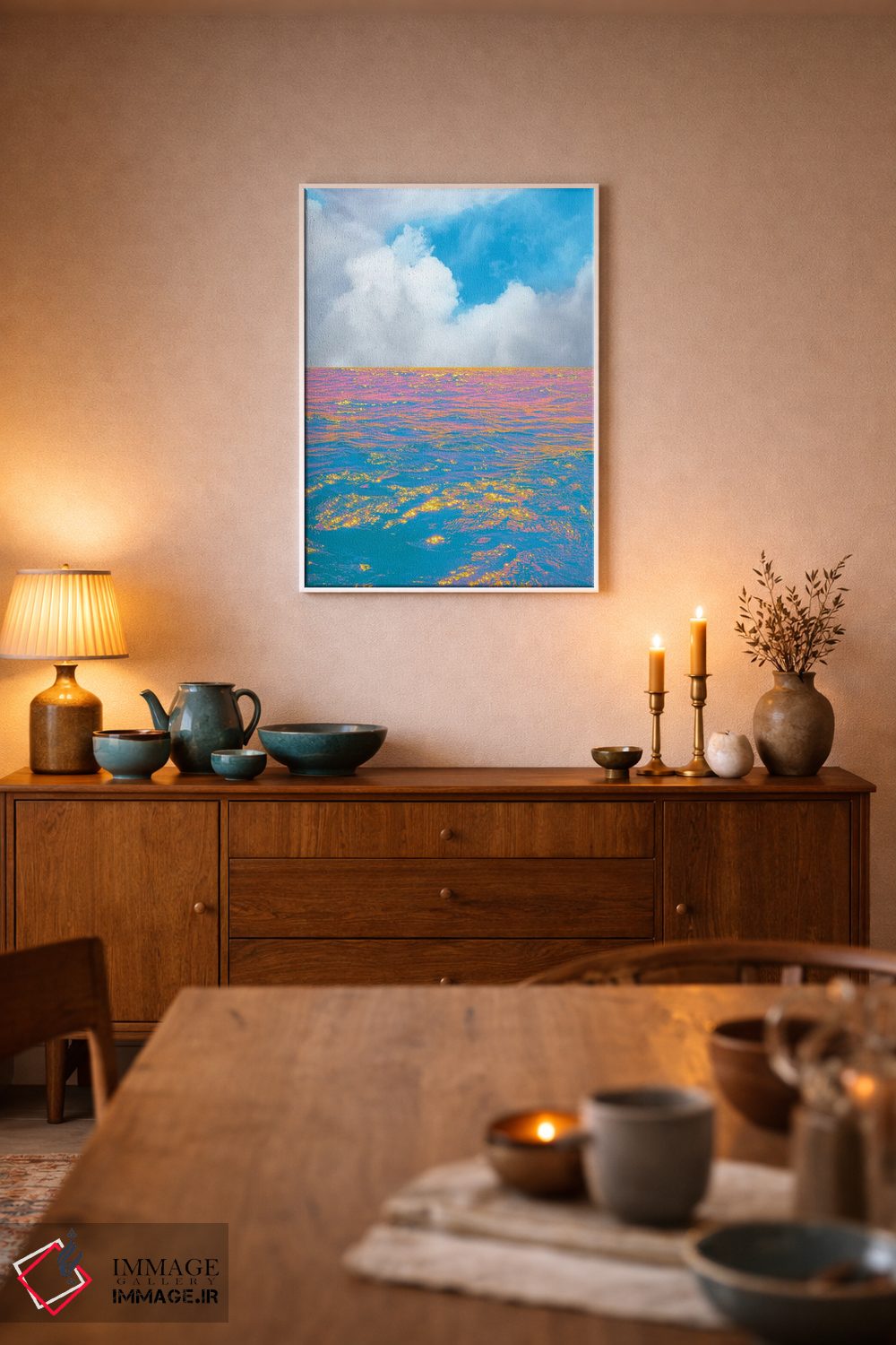 تابلو دکوراتیو بافت مه اثر نیتن هد - D4W