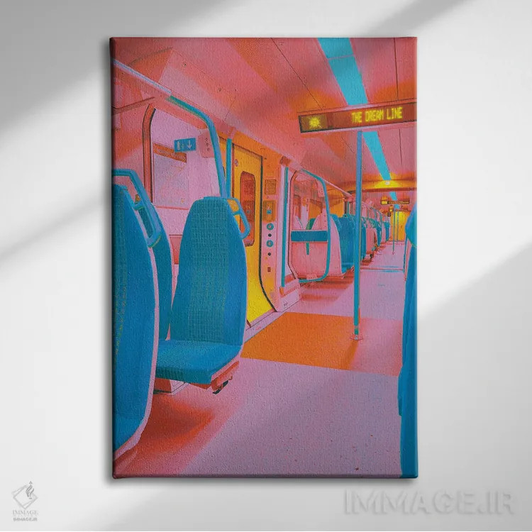 تابلو دکوراتیو خط رویا اثر نیتن هد - نمای روبهرو روی دیوار