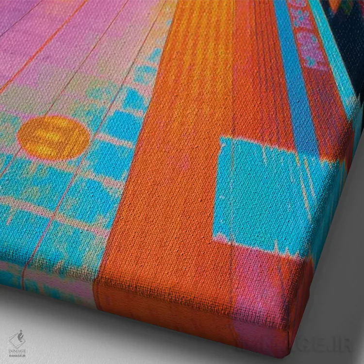 تابلو دکوراتیو هجوم قندی! اثر نیتن هد - نمای نزدیک بافت بوم