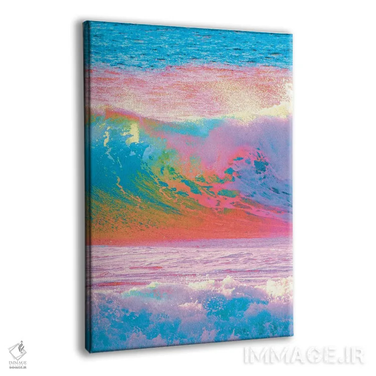 تابلو دکوراتیو موج های رنگ اثر نیتن هد - نمای پرسپکتیو محصول